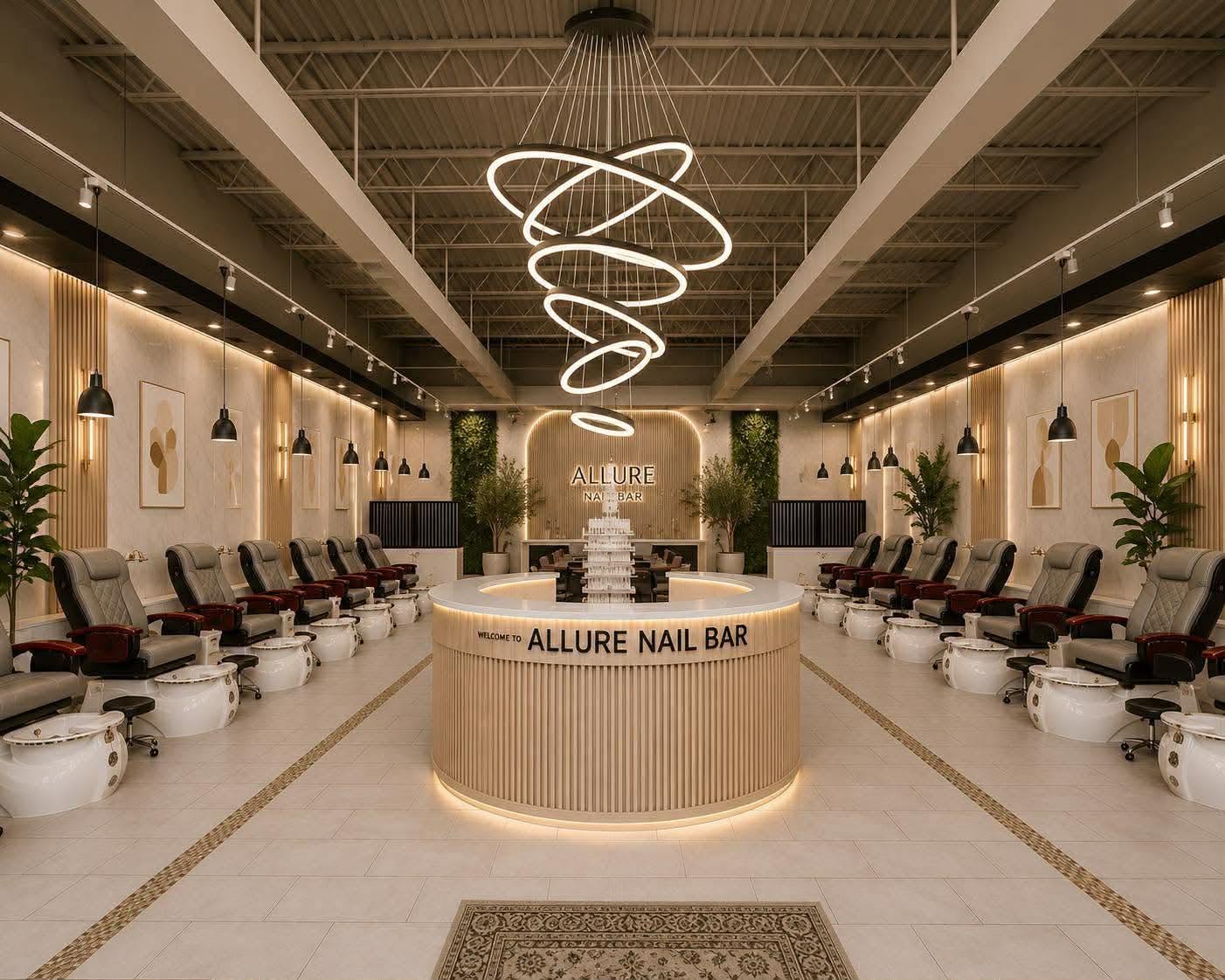 Interior of Allure Nail Bar Duluth nail salon in Duluth, GA